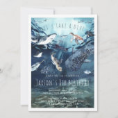 Aquarelle Océan | Invitation pour fête d'anniversa (Devant)