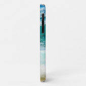 Aquarelle Océan Monogramme Coque-Mate coque iphone (Dos/Gauche)