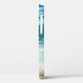 Aquarelle Océan Monogramme Coque-Mate coque iphone (Verso / Gauche)