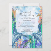 Aquarelle OceanSea Animals BabyShower Invitation (Devant)