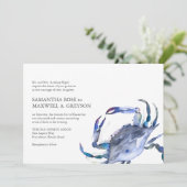 Aquarelle officielle Faire-part de mariage du crab (Debout devant)