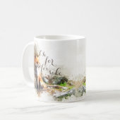 Aquarelle Oh pour le saké renard drôle tasse de ca (Devant gauche)
