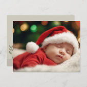 Aquarelle Oie photo Faire-part bébé - Carte (Devant / Derrière)