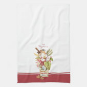 Aquarelle Oiseau Magnolia Fleur Serviettes de cuis (Vertical)