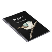 Aquarelle oiseau Poésie écrivains Carnet (Côté Droit)