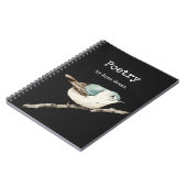 Aquarelle oiseau Poésie écrivains Carnet (Côté gauche)