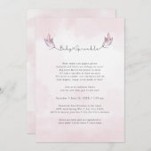 Aquarelle Oiseaux invitation à saupoudrer bébé (Devant / Derrière)