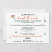 Aquarelle Oiseaux livrant la douche par carte post (Dos)