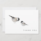 Aquarelle Oiseaux Merci funéraire (Devant)