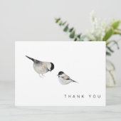 Aquarelle Oiseaux Merci funéraire (Debout devant)