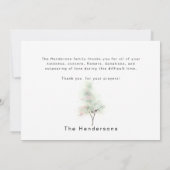 Aquarelle Oiseaux Merci funéraire (Dos)