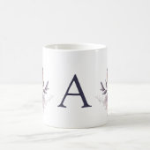 Aquarelle Oiseaux Monogramme Mug (Centre)
