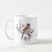 Aquarelle Oiseaux Monogramme Mug (Gauche)
