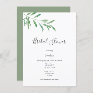 Aquarelle Olive Branch Invitation