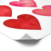 Aquarelle Ombre affiche des coeurs (Coin)