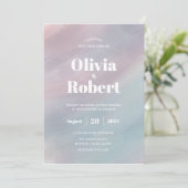 Aquarelle Ombre Faire-part de mariage (Debout devant)
