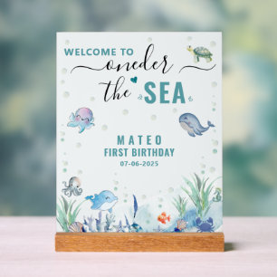 Aquarelle One-der la mer 1er anniversaire Bienvenu
