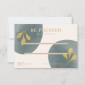 Aquarelle Or Chic Appuyer Sur La Carte D'Affichage (Devant)