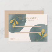 Aquarelle Or Chic Appuyer Sur La Carte D'Affichage (Devant / Derrière)