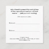 Aquarelle or de référence client Floral (Dos)