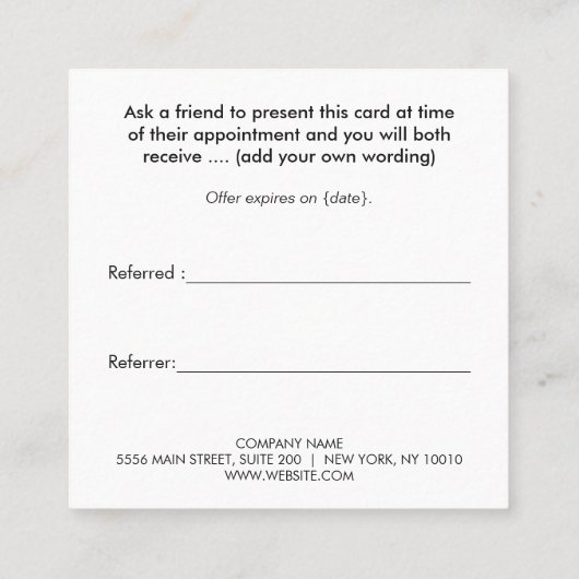 Aquarelle or de référence client Floral (Dos)