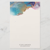 Aquarelle Or Huile Monogramme Papier papeterie (Devant)