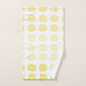 Aquarelle or jaune mignonne joyeux art Pois (Serviette à main)