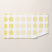 Aquarelle or jaune mignonne joyeux art Pois (Serviette à main)