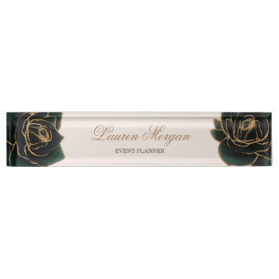 Aquarelle or Plaque signalitique nom