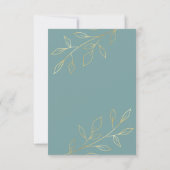 Aquarelle or vert Merci floral Bereavement (Dos)