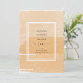 Aquarelle orange | Ajouter Votre Invitation Photo (Debout devant)