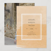 Aquarelle orange | Ajouter Votre Invitation Photo (Devant / Derrière)