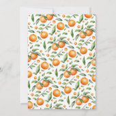 Aquarelle Orange Baby shower Invitation pour jumea (Dos)