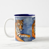 Aquarelle Orange Bengale Tigre Art Mug ou Coupe (Gauche)