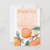 Aquarelle orange Carte de remerciements de la Suit (Devant)