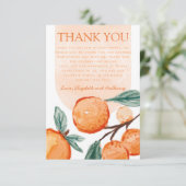 Aquarelle orange Carte de remerciements de la Suit (Debout devant)