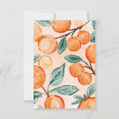 Aquarelle orange Carte de remerciements de la Suit (Dos)