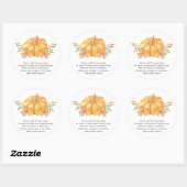 Aquarelle orange Citrouille - autocollant de chand (Feuille)