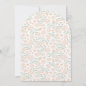 Aquarelle orange Faire-part de mariage Floral (Dos)