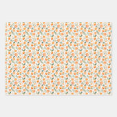 Aquarelle orange & Feuilles en blanc (Devant 3)