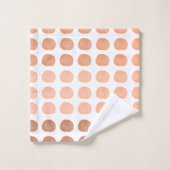Aquarelle orange mignonne Bonne Art Pois (Gant de toilette)