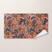 Aquarelle orangée et marron. (Serviette à main)