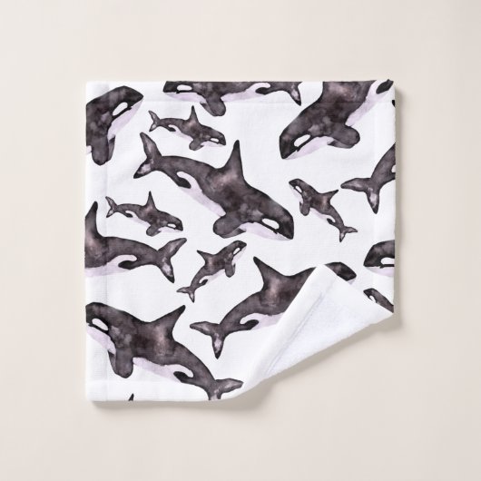 Aquarelle Orca (Gant de toilette)