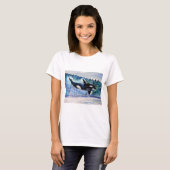 Aquarelle Orca Wild and free Femme T-Shirt (Devant entier)
