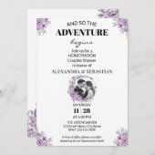 Aquarelle Orchidée Lune de miel Invitation (Devant / Derrière)