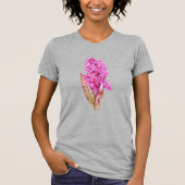 Aquarelle orchidée t-shirt violet rose rose (Devant)