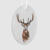Aquarelle originale Stag Deer Bois Animaux (devant)