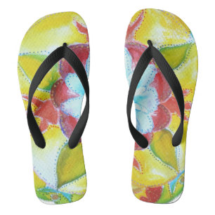 Aquarelle ornamenten Paar Teenslippers