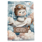 Aquarelle Ours Baby shower Sac cadeau avec nom (Devant)