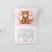 Aquarelle Ours photo Saint Valentin plié (Intérieur)